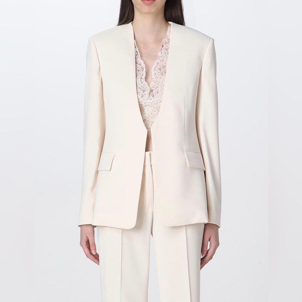 NWT Anna Molinari Cream Blazer 10
